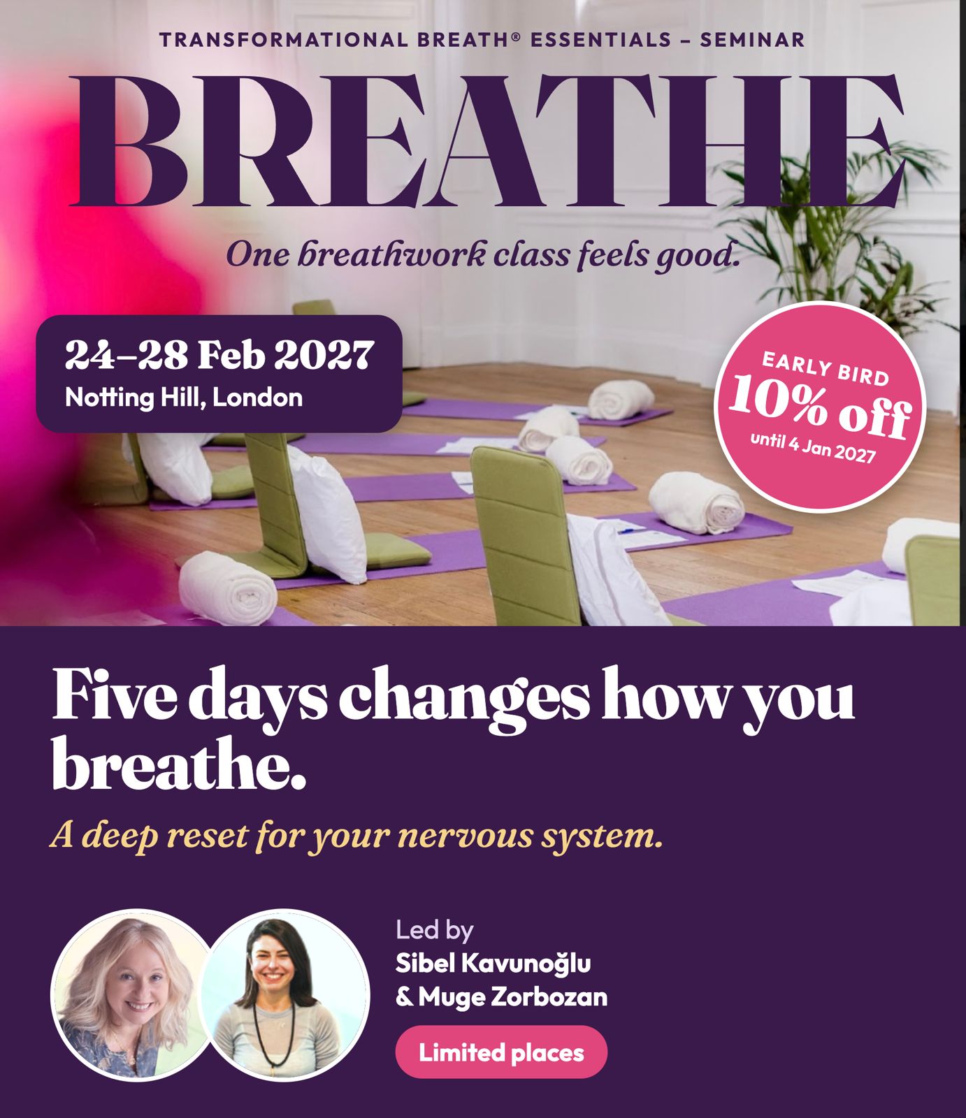 Reclaim Your Breath TM Transformational Breath Weekend retreat